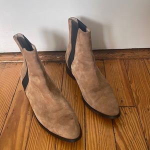 Raye Celeste Tan suede Chelsea ankle boots